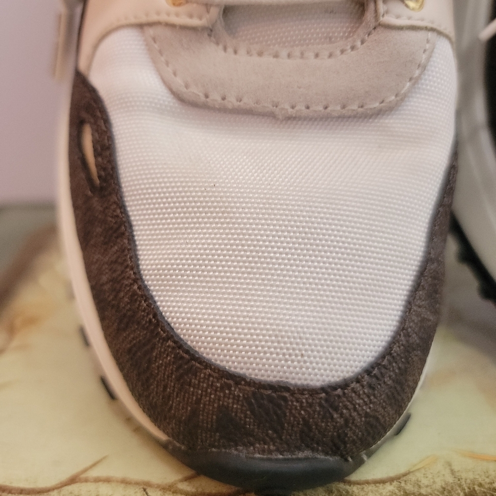 Michael Michael Kors Theo MK Intial Canvas and Suede Trainer Size 7 - Picture 5 of 13